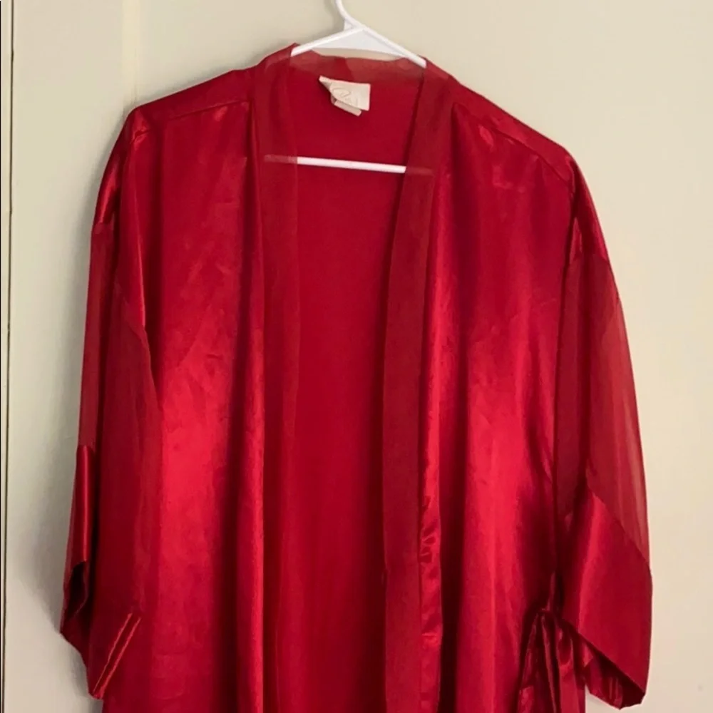 Bali Studio red wrap robe/ sleepwear size: M